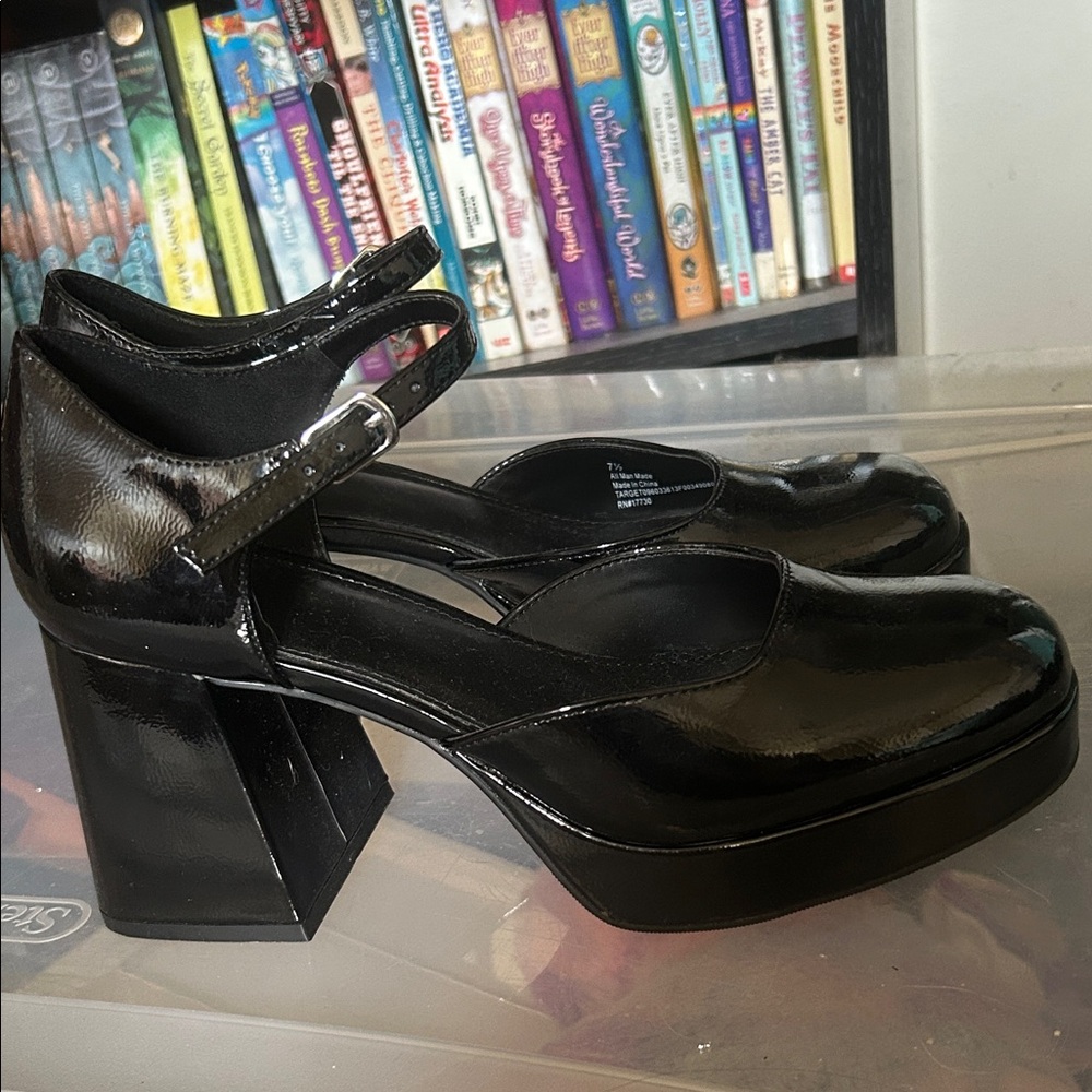 Wild Fable Black Patent Platform Heels